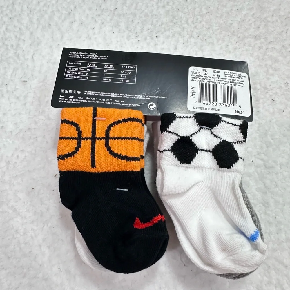 Baby Nike Sports-Themed Socks